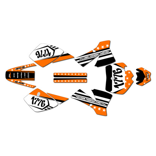 ktm 50sx graphics kit 2002-2008 usa series orange