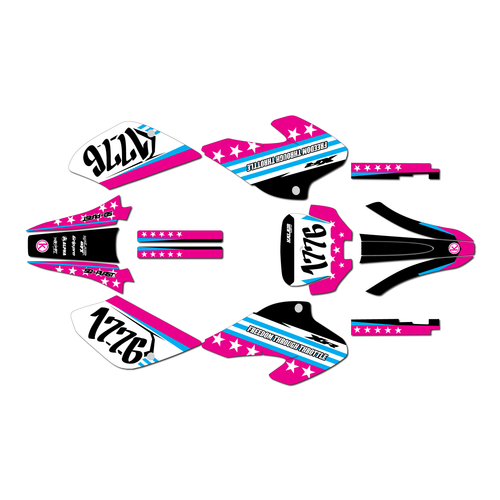 honda xr80-xr100 graphics kit 2001-2003 usa series magenta