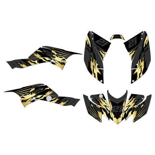 honda trx400ex graphics kit 2008-2016 throwback series gold