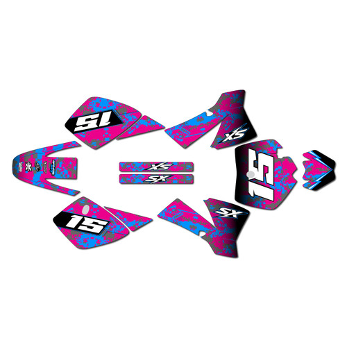 ktm 50sx graphics kit 2002-2008 cyberware series magenta