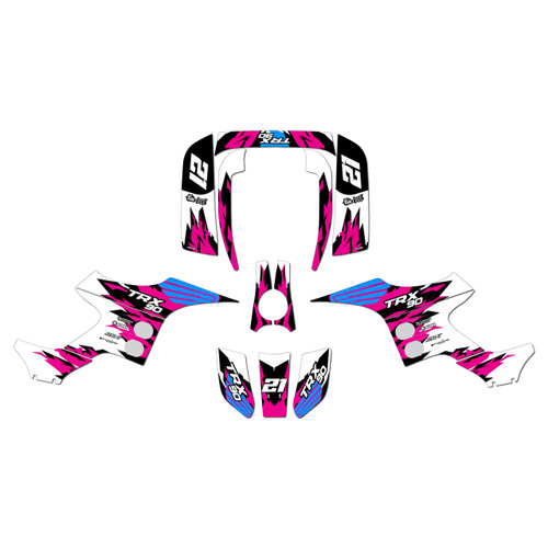 honda trx90 graphics kit 1993-2005 throwback series magenta