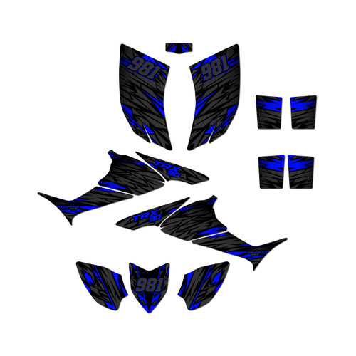 honda trx90 graphics kit 2006-2026 twitch series blue