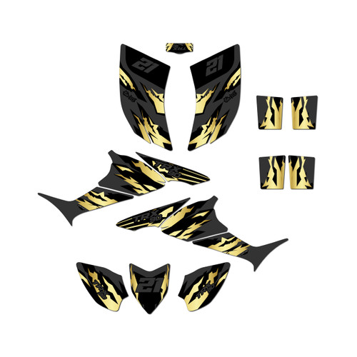 honda trx90 graphics kit 2006-2026 throwback series gold