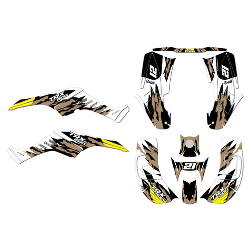 honda trx250ex graphics kit 2001-2004 throwback series tan