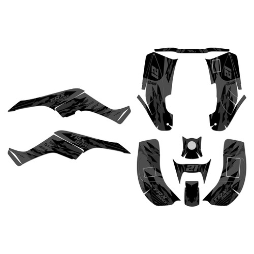 honda trx250ex graphics kit 2001-2004 throwback series smoke