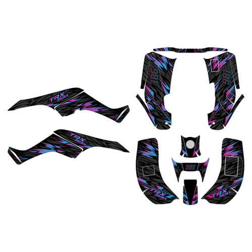 honda trx250ex graphics kit 2001-2004 twitch series magenta