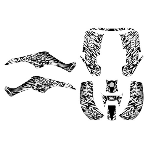 honda trx250ex graphics kit 2001-2004 twitch series white