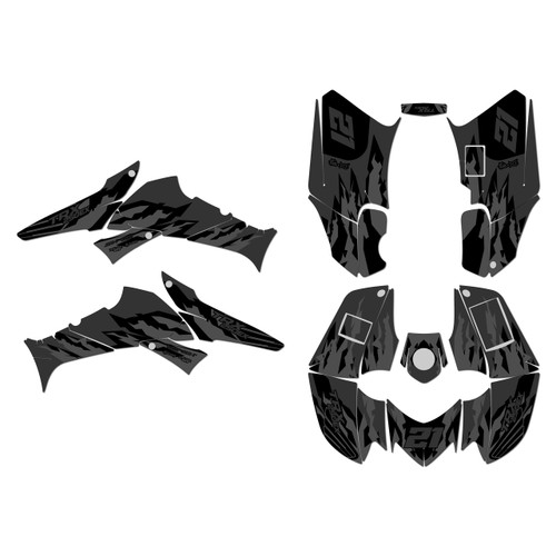 honda trx250ex graphics kit 2006-2026 throwback series smoke