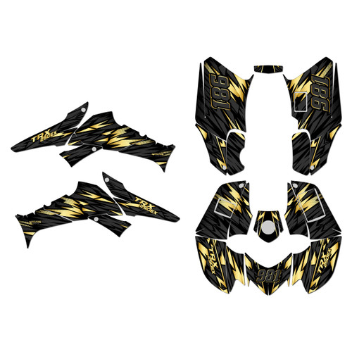 honda trx250ex graphics kit 2006-2026 twitch series gold