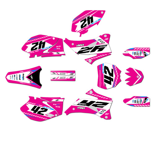 yamaha yz250f graphics kit 2006-2007 lethal series magenta
