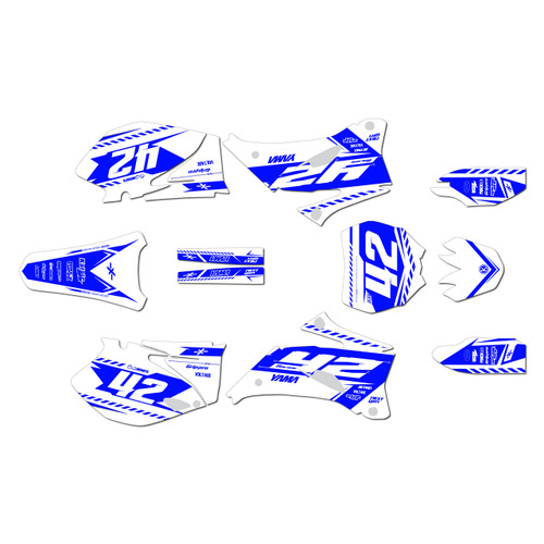 yamaha yz450f graphics kit 2006-2009 lethal series blue-shift