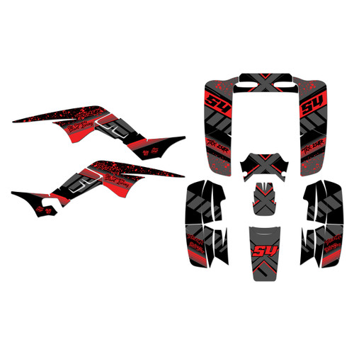 honda trx250r graphics kit all years split series red-shift