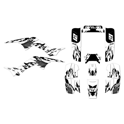 honda trx250r graphics kit all years throwback series white