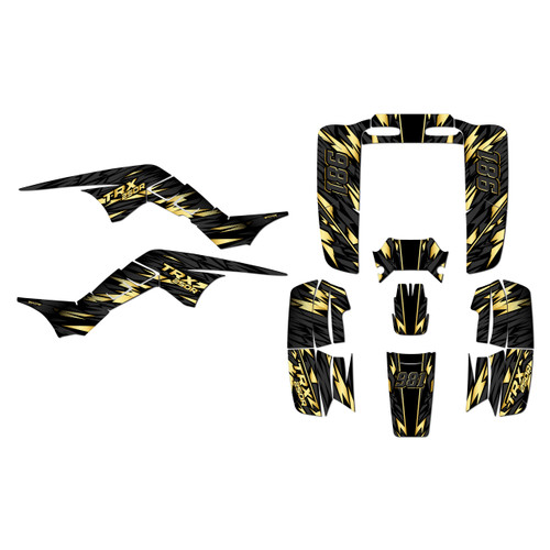 honda trx250r graphics kit all years twitch series gold