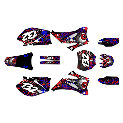 yamaha yz450f graphics kit 2006-2007 core series red