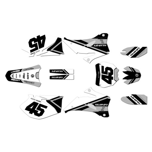 yamaha yz450f graphics kit 2006-2007 enigma series white