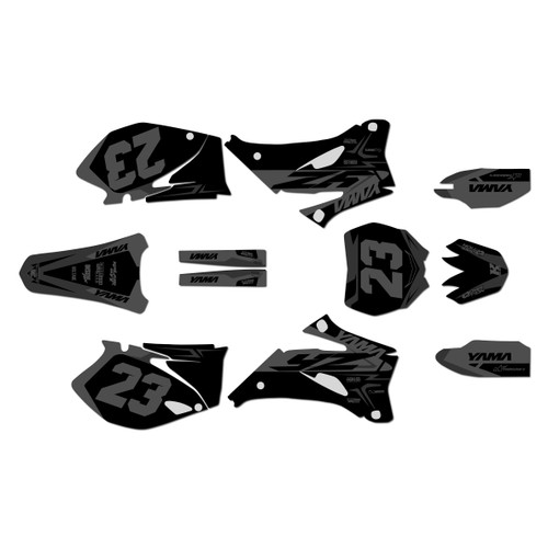 yamaha yz450f graphics kit 2006-2007 evader series smoke