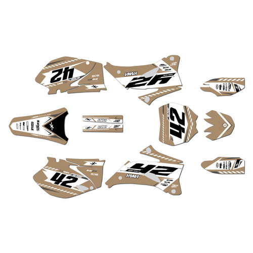 yamaha yz450f graphics kit 2006-2007 lethal series tan