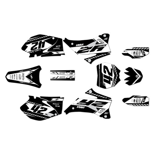 yamaha yz450f graphics kit 2006-2007 lethal series white