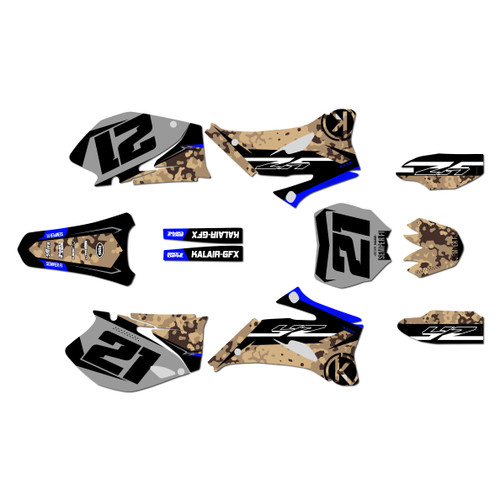 yamaha yz450f graphics kit 2006-2007 semper series blue