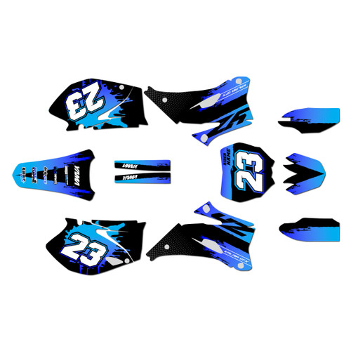 yamaha yz450f graphics kit 2006-2007 splash series blue
