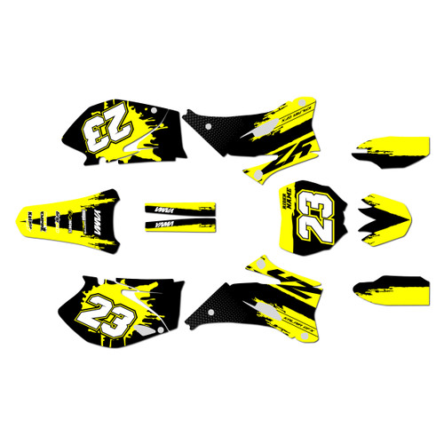 yamaha yz450f graphics kit 2006-2007 splash series yellow