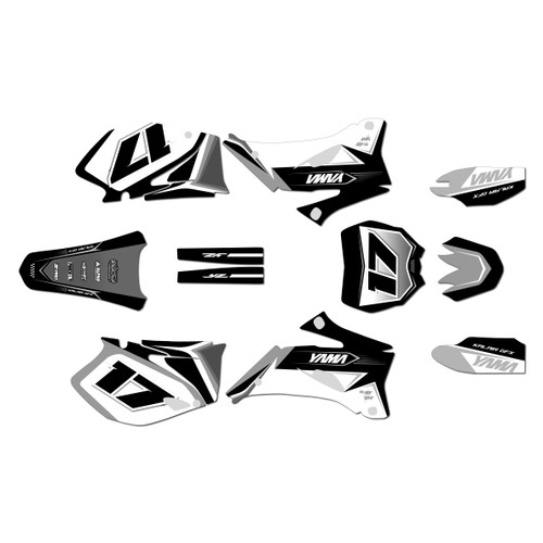 yamaha yz450f graphics kit 2006-2007 stellar series white