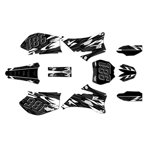 yamaha yz450f graphics kit 2006-2007 twitch series white