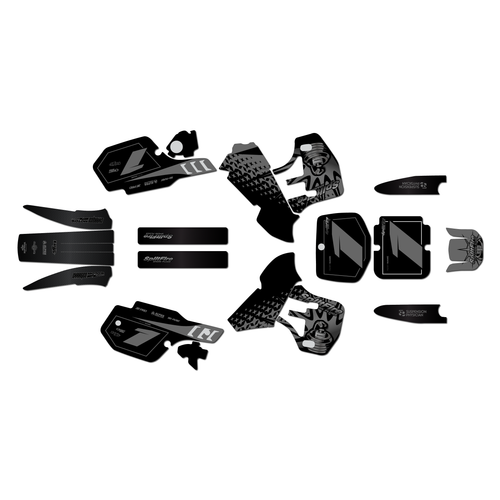 kawasaki kx500 graphics kit 1989-1998 lancaster series smoke