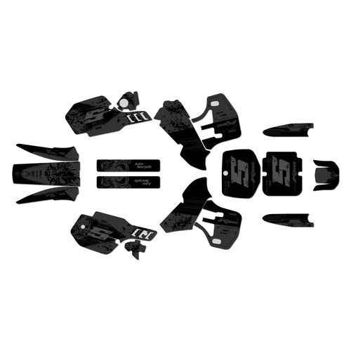 kawasaki kx500 graphics kit 1989-1998 night series smoke