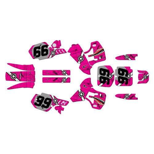 kawasaki kx500 graphics kit 1989-1998 predator series magenta