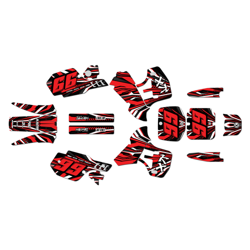 kawasaki kx500 graphics kit 1989-1998 prime series red