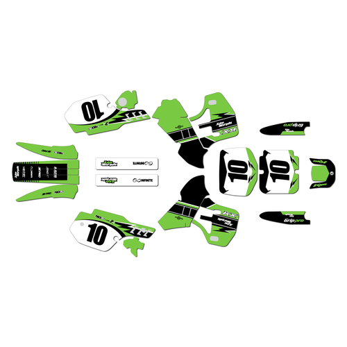 kawasaki kx500 graphics kit 1989-1998 speed series green