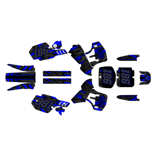 kawasaki kx500 graphics kit 1989-1998 twitch series blue