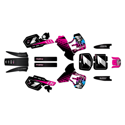 kawasaki kx500 graphics kit 1999-2004 lancaster series magenta