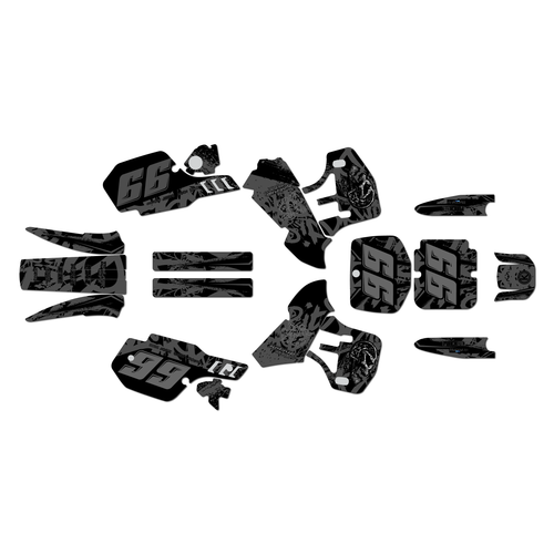 kawasaki kx500 graphics kit 1999-2004 revolt series smoke