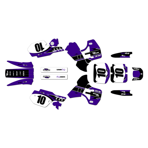 kawasaki kx500 graphics kit 1999-2004 speed series purple