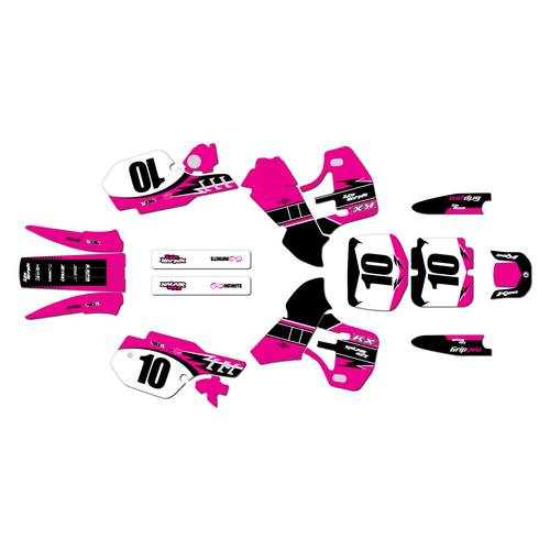 kawasaki kx500 graphics kit 1999-2004 speed series magenta