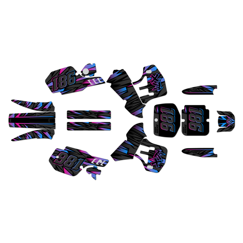 kawasaki kx500 graphics kit 1999-2004 twitch series magenta