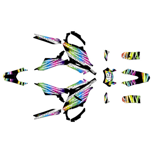 surron ultra-r graphics kit all years whiplash series rainbow