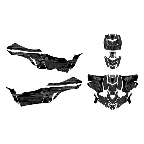 yamaha yxz1000r graphics kit 2019-2025 future series smoke