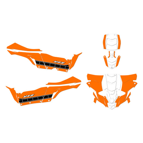 yamaha yxz1000r graphics kit 2019-2025 speed series orange