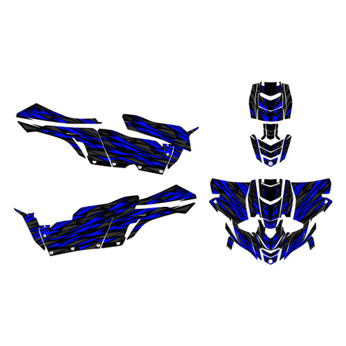 yamaha yxz1000r graphics kit 2019-2025 twitch series blue