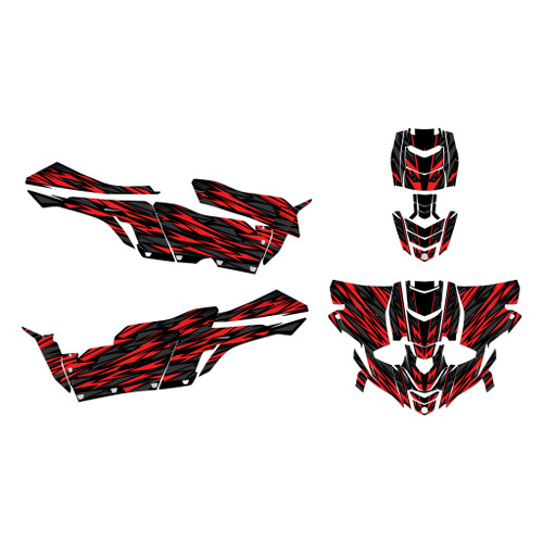 yamaha yxz1000r graphics kit 2019-2025 twitch series red