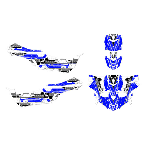 yamaha yxz1000r graphics kit 2015-2018 future series blue