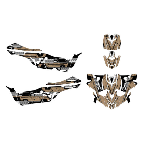 yamaha yxz1000r graphics kit 2015-2018 future series tan
