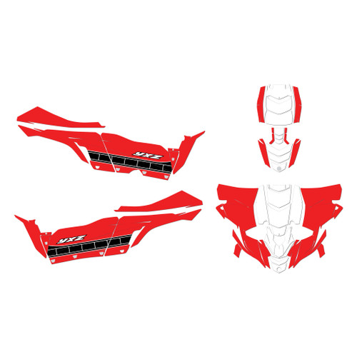 yamaha yxz1000r graphics kit 2015-2018 speed series red