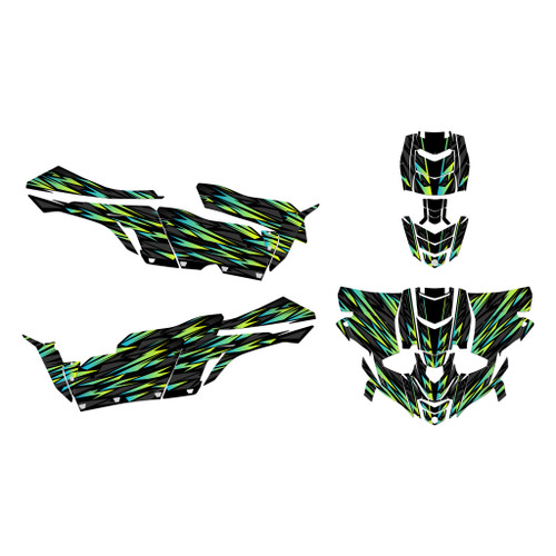 yamaha yxz1000r graphics kit 2015-2018 twitch series green
