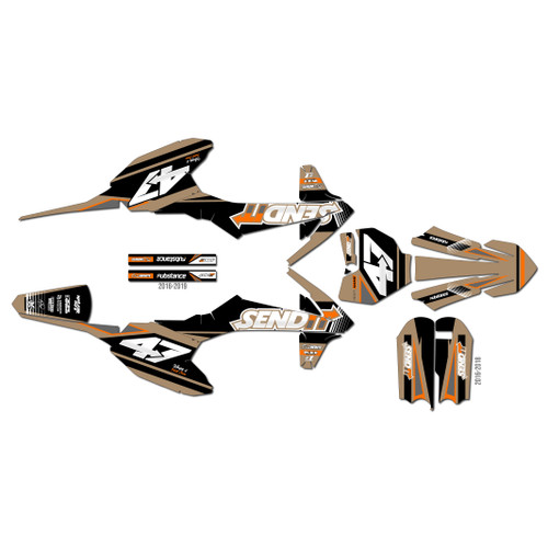 ktm 50sx graphics kit 2016-2018 fresh series tan