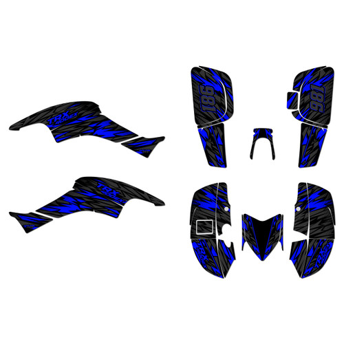 honda trx400ex graphics kit 2005-2007 twitch series blue